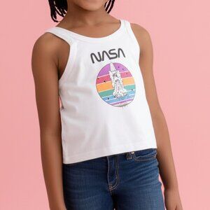 Hyper Space NASA Tank Top Size Medium Girls Space Shuttle Rocketship Summer